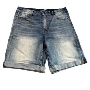 EUC Terra & Sky Bermuda Shorts Denim stretch cuffed 16W